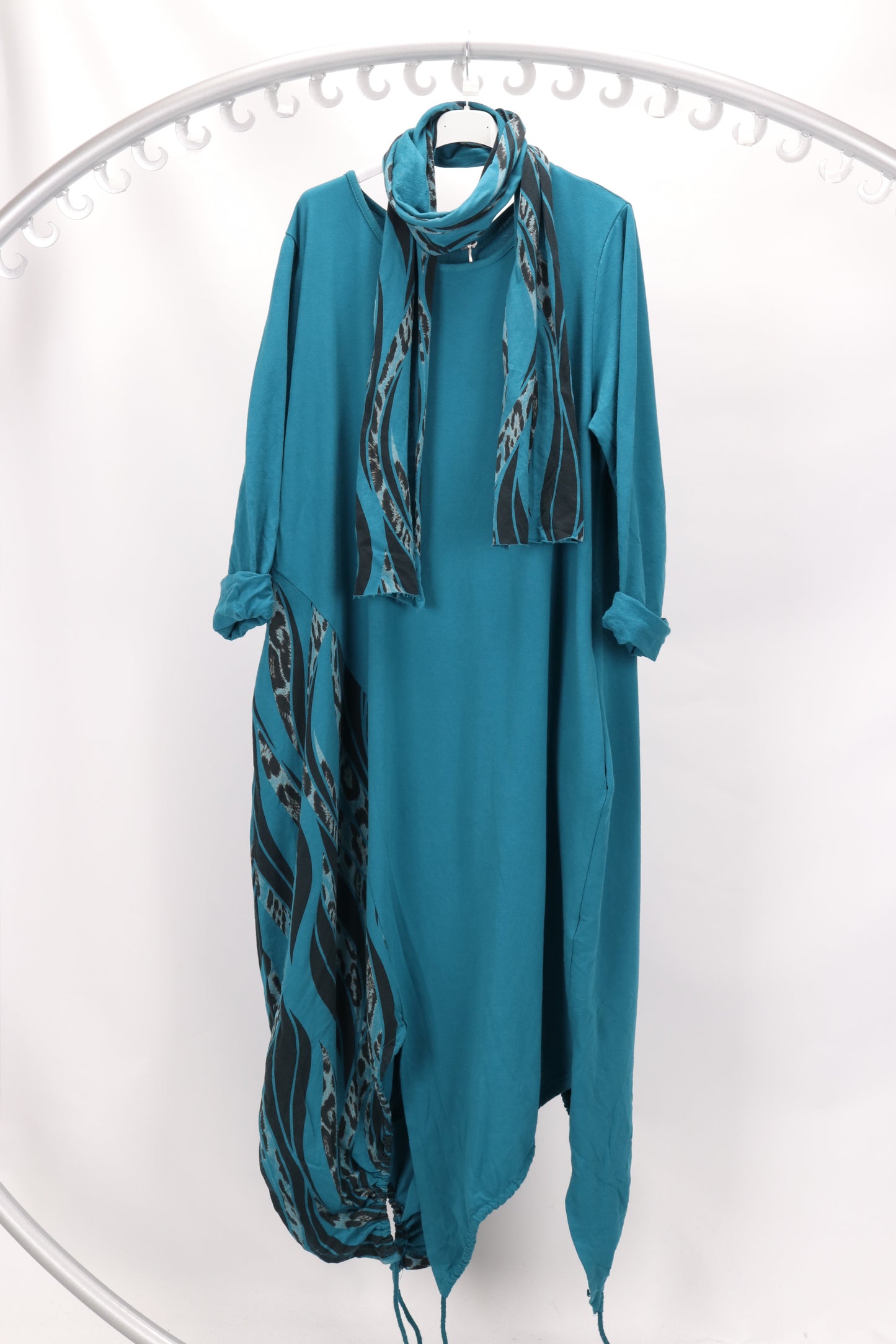 COTTON DRESS WITH SCARF
