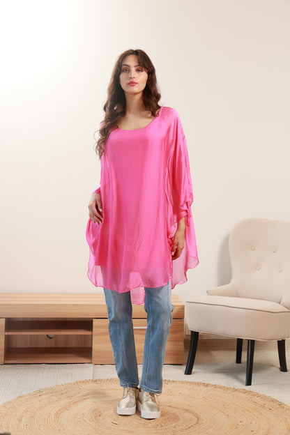 3/4 SLEEVE SILK BLOUSE