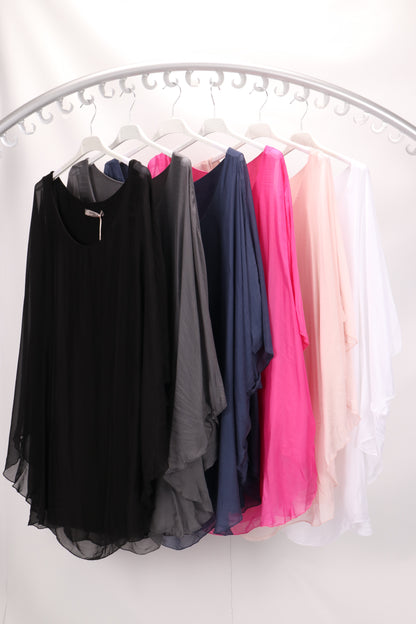 3/4 SLEEVE SILK BLOUSE