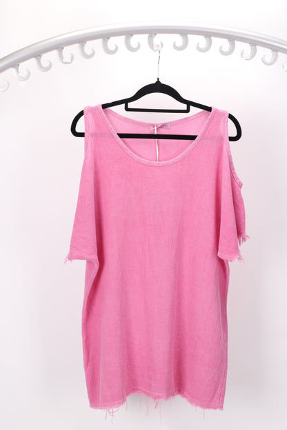 COLD SHOULDER COTTON TOP