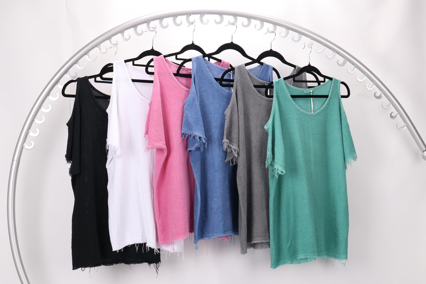 COLD SHOULDER COTTON TOP