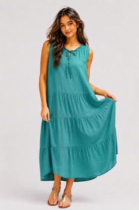 LINEN BLEND DRESS