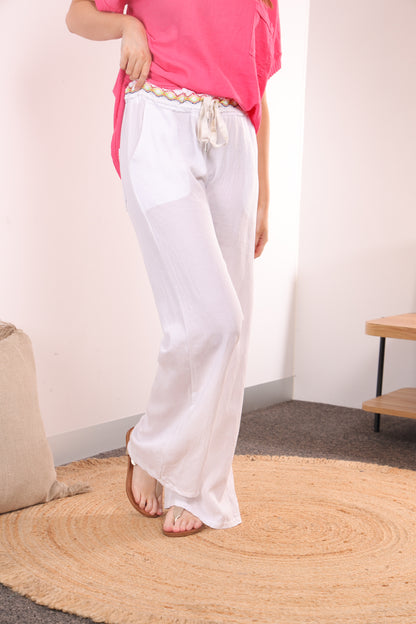 LINEN BLEND PANTS