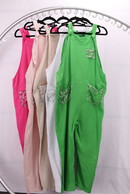 COTTON BIB PANTS