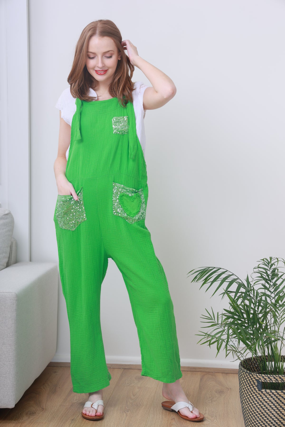 COTTON BIB PANTS