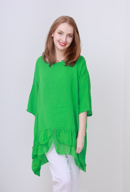 LINEN & SILK TOP