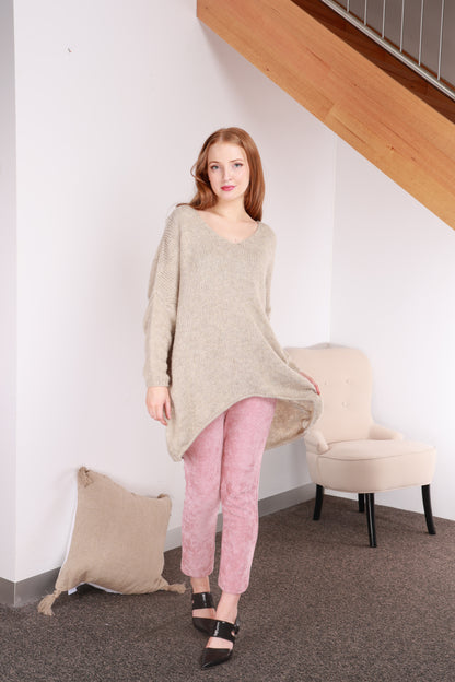 LONG WOOL BLEND SWEATER