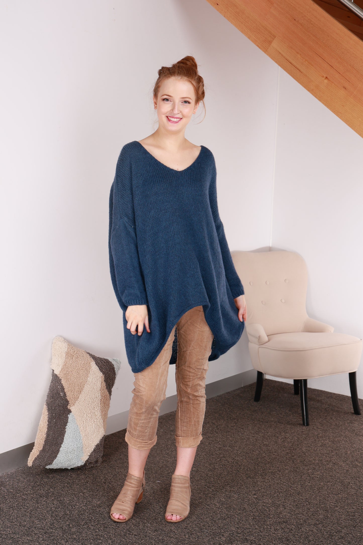 LONG WOOL BLEND SWEATER