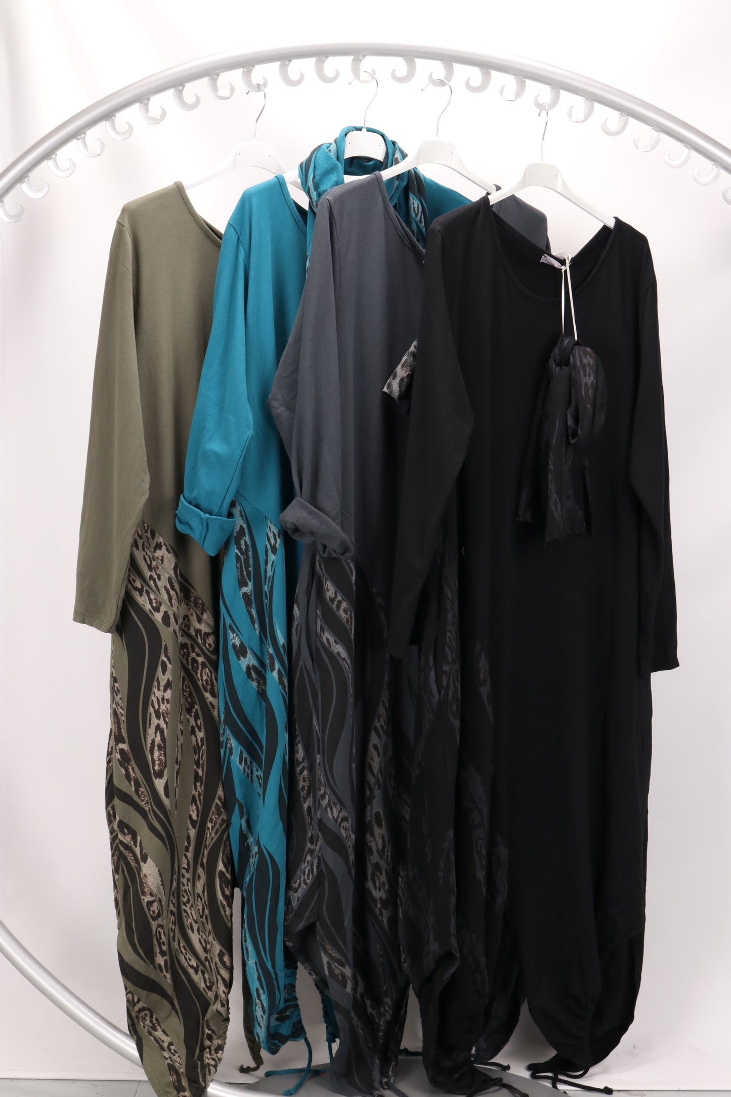 COTTON DRESS WITH SCARF