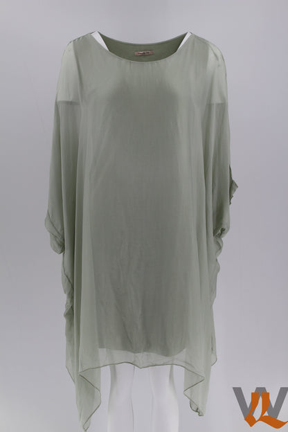 3/4 SLEEVE SILK BLOUSE