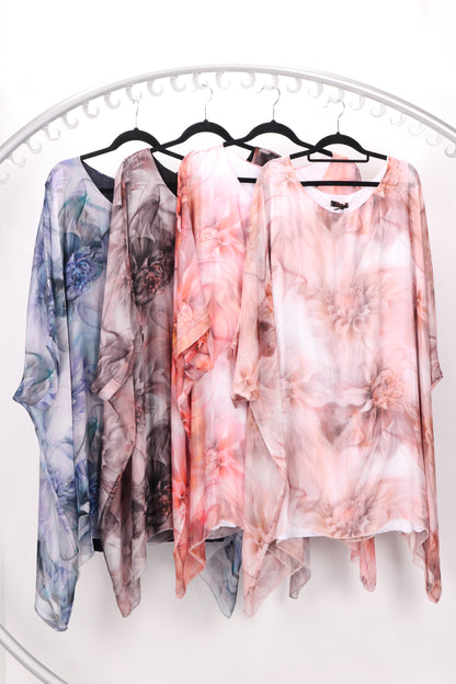 3/4 SLEEVE SILK BLOUSE