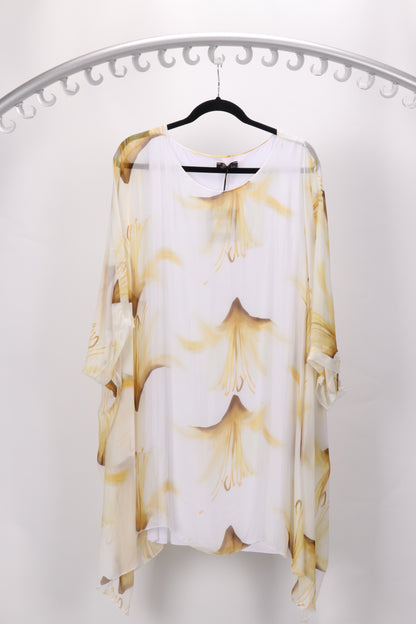 3/4 SLEEVE SILK BLOUSE