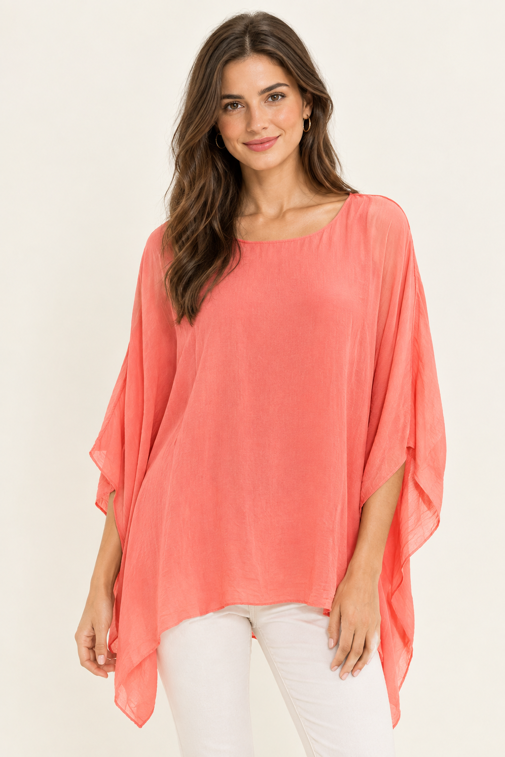 3/4 SLEEVE SILK BLOUSE