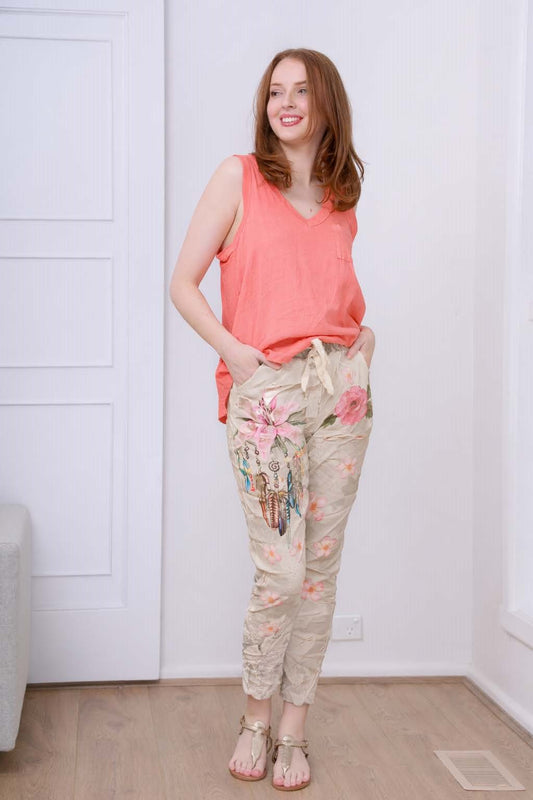 FLORAL PANTS