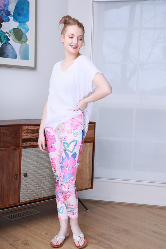 FLOWER PRINTED PANTS