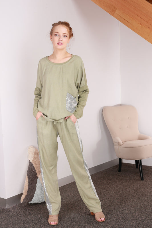 LINEN & COTTON PANTS