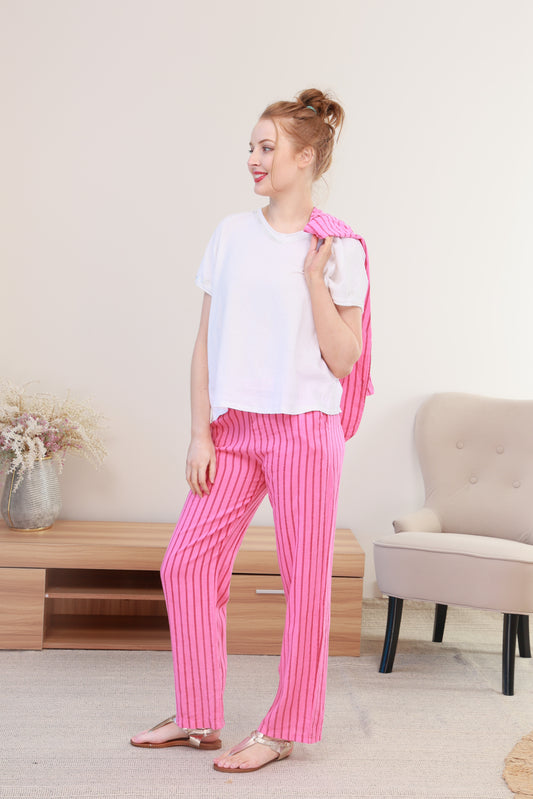 COTTON &  LINEN CASUAL PANTS