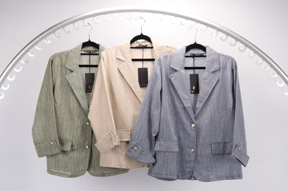 COTTON & LINEN CASUAL BLAZER