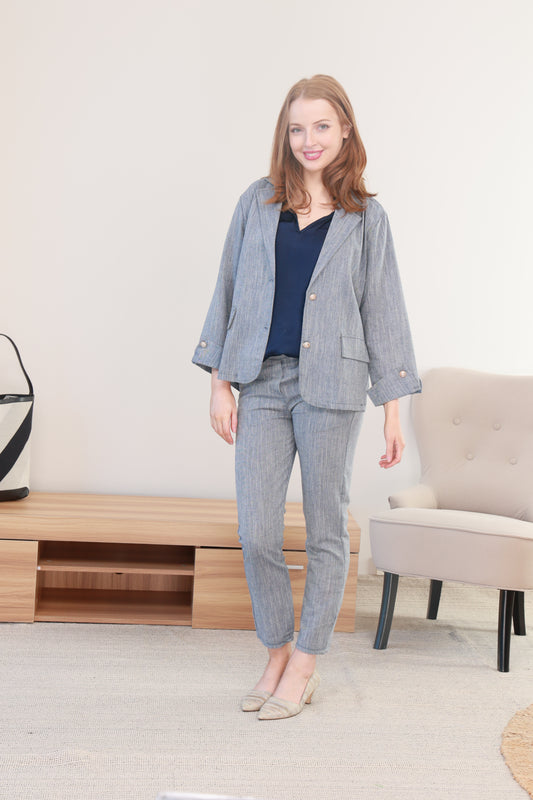 COTTON & LINEN CASUAL BLAZER