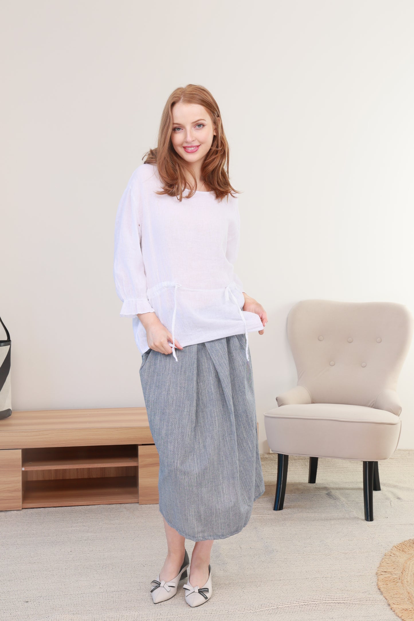 COTTON & LINEN SKIRT