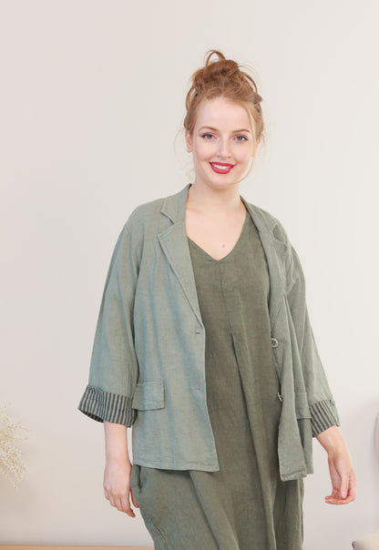 LINEN CASUAL BLAZER  （MK-LU0038）