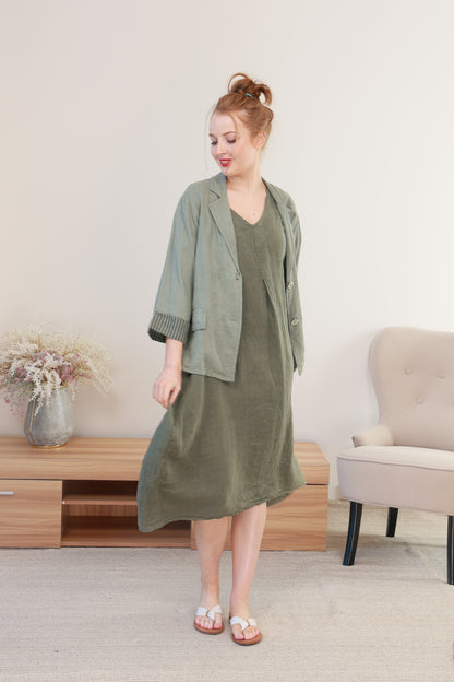 LINEN CASUAL BLAZER  （MK-LU0038）