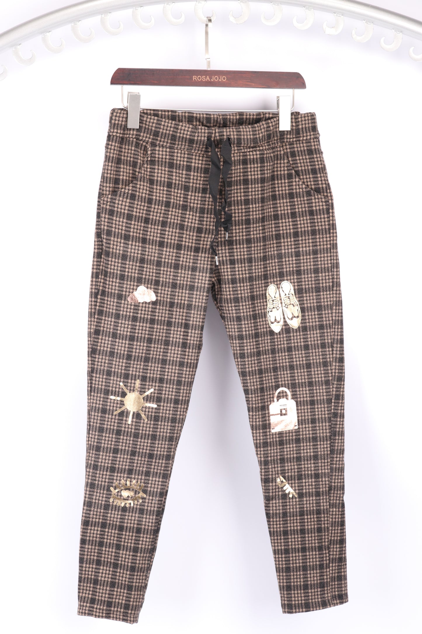 PLAID PATTERN PANTS