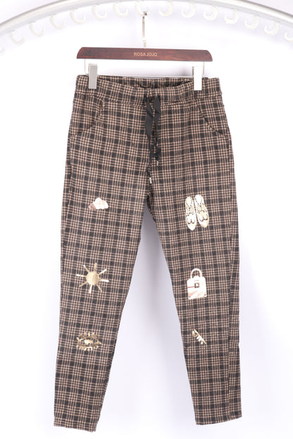 PLAID PATTERN PANTS