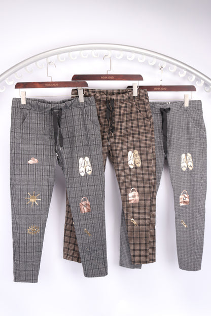 PLAID PATTERN PANTS