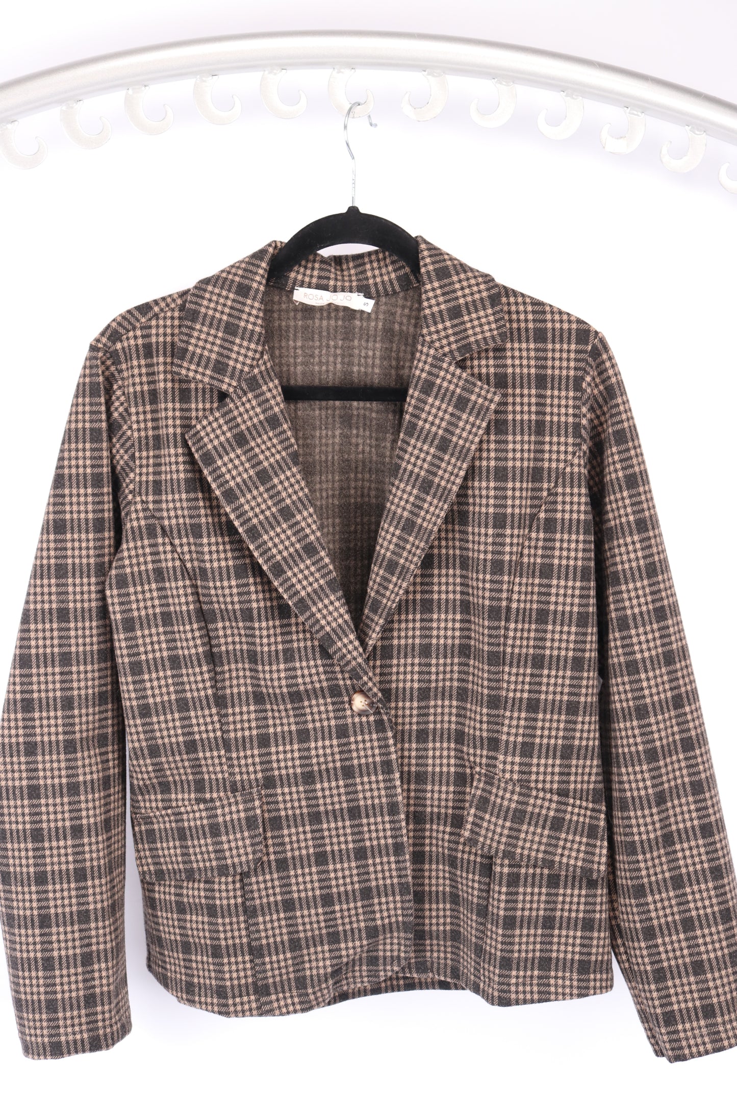 PLAID PATTERN BLAZER