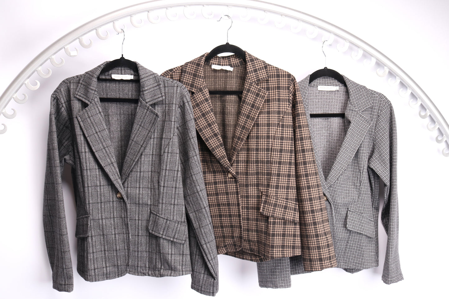 PLAID PATTERN BLAZER