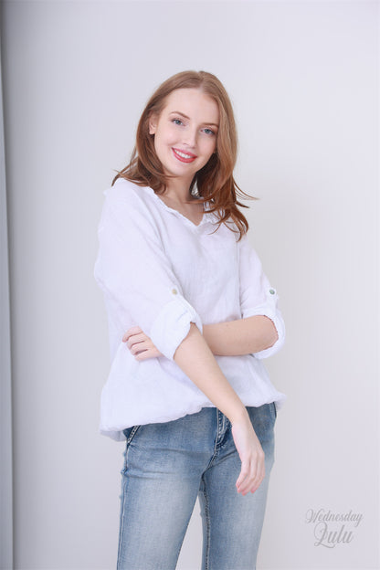 LINEN TOP